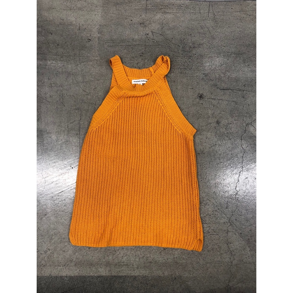 Reunited clothing mustard ribbed sweater top